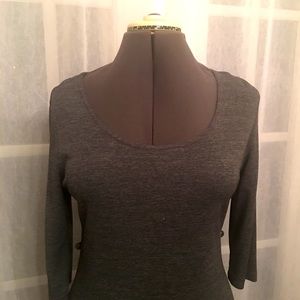 Gray Long Sleeve Dress